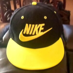 NWOT Rare large lettered Nike neon green baseball cap.